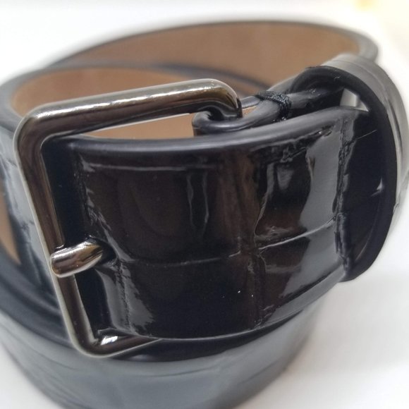 Alaia Paris Crocodile Leather Belt Black XS main image 5